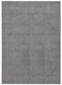 Tapete de pelo curto 120x170 cm cinzento