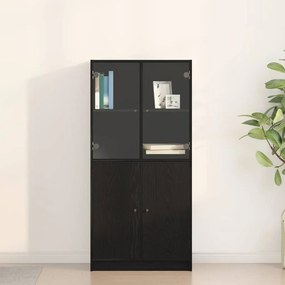 vidaXL Buffê Preto 68 x 37 x 142 cm Madeira processada