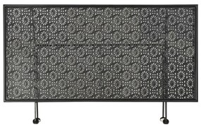 Mesa de centro dobrável estilo vintage metal 100x50x45 cm preto