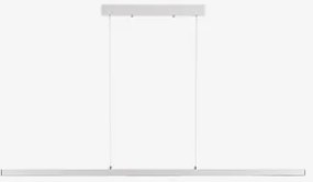 Lâmpada De Teto Suspensa Linear Led 120 Cm Com Luz Indireta Em Alumínio Danile Branco - Sklum