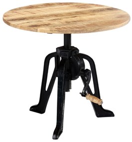 Mesa de apoio 60x(46-63) cm mangueira maciça e ferro fundido
