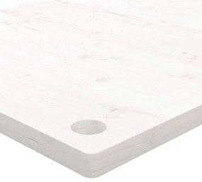 Tampo de secretária 80x40x2,5 cm pinho maciço branco
