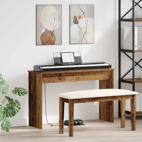vidaXL Suporte de Teclado Madeira antiga 100 x 32 x 64 cm