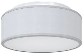 Luzes de Teto Montagem Embutida Cinza Ø 30 cm Tecido E27