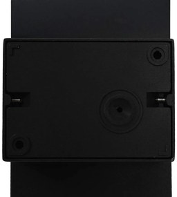 Candeeiro de parede LED de exterior 9 W preto oval