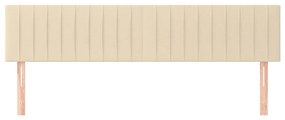 Cabeceira de cama 2 pcs tecido 80x5x78/88 cm creme