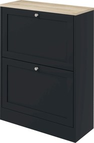 Sapateira, Armário para sapatos com capacidade para 12 pares, móvel de entrada com 2 gavetas rebatíveis e prateleiras ajustáveis, 60 x 23,5 x 80 cm, p