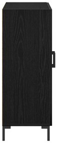 Sideboard vidaXL Preto Carvalho 69,5x34x90 cm Madeira de engenharia