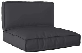 vidaXL Conjunto de Almofadas para Palete 2 pcs Preto 80 x 80 x 12 cm