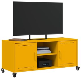 Móvel de TV 100,5x39x43,5 cm aço amarelo mostarda