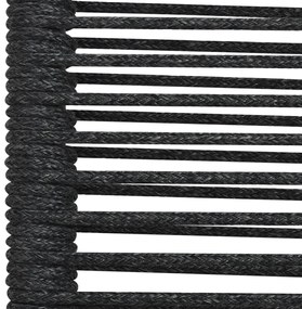 3 pcs conjunto de jantar para jardim vidro e aço preto
