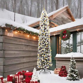 vidaXL Árvore de Natal Artificial Verde 240 cm PVC e Aço e Plástico