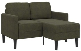 Sofá 2 lugares com Chaise em L 125 cm couro artificial