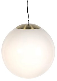 Candeeiro suspenso inteligente escandinavo dourado com vidro opalino 50cm incl. WiFi A60 - Ball 50