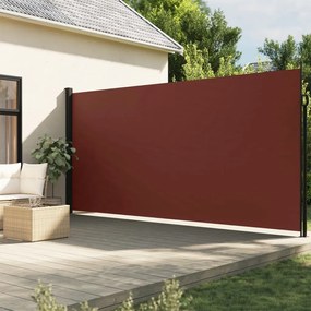 vidaXL Toldo lateral retrátil 220x500 cm castanho
