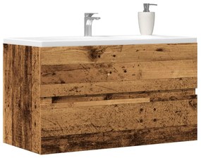 Armário lavatório suspenso de Casa de Banho 80x38,5x45 cm deriv. madei