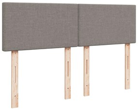 Cama com molas/colchão 160x200 cm tecido castanho-acinzentado
