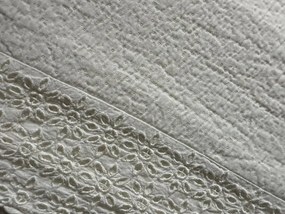 180x250 cm colcha de verao 100% algodão cor Marfim P/ cama de 90 cm