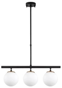 Candeeiro Suspenso Atmaca – Preto Antigo Branco – 60 x 15 cm
