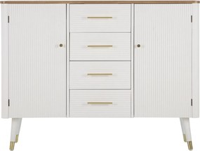 ARMÁRIO MATERA BRANCO E CASTANHO 117X37X90 CM