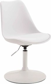 Conjunto de 4 cadeiras de sala de jantar Maverick em plástico com estrutura branca 76-81 x 48 x 57 cm Branco