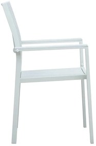 5 pcs conjunto de jantar para jardim branco