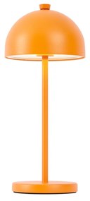 Candeeiro de mesa laranja com LED IP54 recarregável com estação de carregamento - Squirrel Moderno