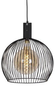 Candeeiro pendente redondo design preto 40 cm - Dos Moderno