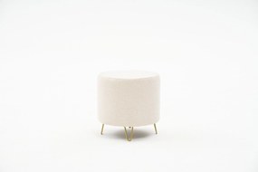Pouffe Asmara Gabbana – Creme Dourado – 40x40x40 cm