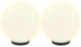 Candeeiros esféricos LED 4 pcs 25 cm PMMA