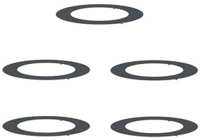 Vaso Antracite Antracite Metal Grande Vaso Redondo