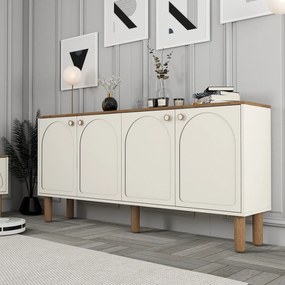 Aparador "Bianco" - Creme - 180x84x35cm - Design Moderno