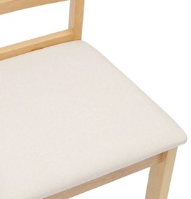 Cadeiras de jantar com almofadões 2 pcs madeira maciça