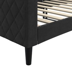 Sofá-cama 80x200 cm veludo preto