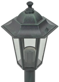 Candeeiros pé p/ jardim 6 pcs E27 110 cm alumínio verde escuro