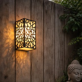 Candeeiro de parede exterior moderno preto IP44 - Nicole