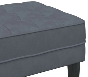 Banco Cinza Escuro 113 cm Veludo