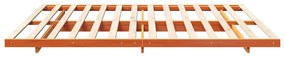 Estrutura de cama de chão Castanho-mel 180 x 220 cm