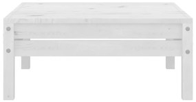 5 pcs conjunto lounge de jardim pinho maciço branco