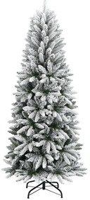 Árvore de Natal artificial com neve PVC &amp; PE 210 cm