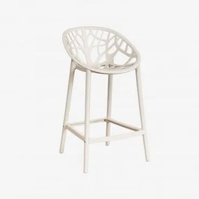 Banqueta Alta De Polipropileno Ores Tapioca Bege & ↑65 Cm - Sklum