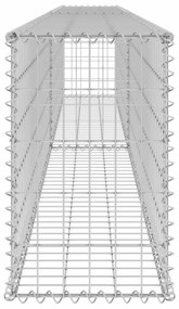 Muro gabião com tampas aço galvanizado 300x30x50 cm