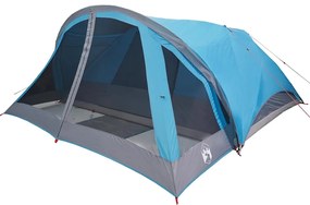 Tenda familiar estilo cabana para 6 pessoas impermeável azul