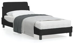 vidaXL Estrutura cama c/ cabeceira sem colchão veludo 80x200 cm preto