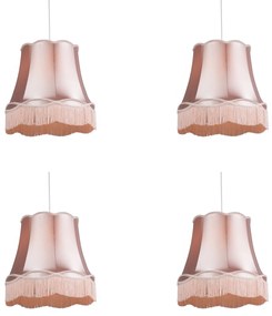 Conjunto de 4 Pendentes Retro Rosa 45cm - Granny Retro