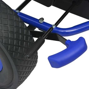 Kart a pedais com assento ajustável, azul