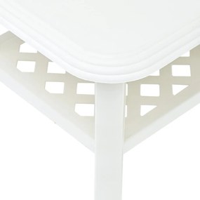 Mesa de centro 90x60x46 cm plástico branco