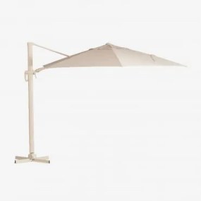 Parasol 290 Cm Em Tecido E Alumínio Cannes Tapioca Bege - Sklum