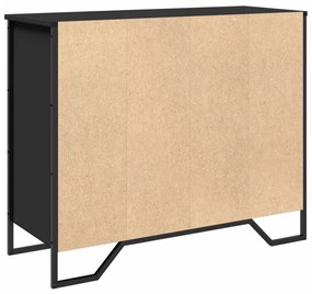 Aparador 91x35,5x74,5 cm derivados de madeira preto
