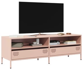 Móvel de TV 135x39x43,5 cm aço laminado a frio rosa